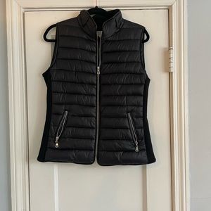 Black zip up vest